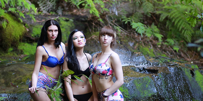 Model Photo Shoot under a Freezing Cold Waterfall!
